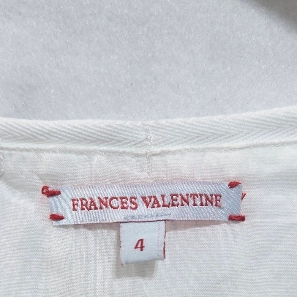 Frances Valentine Dress Size 4 White Pintuck Pleated Fit Flare Cotton #1059 - Picture 2 of 9